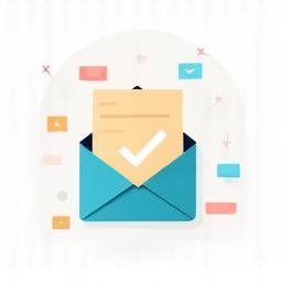 Illustration of an email icon or notification, representing receiving confirmation