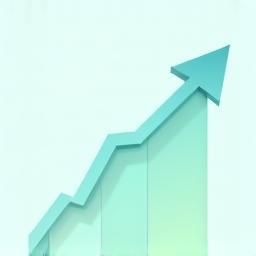 Illustration of an upward trending chart or arrow, representing career growth